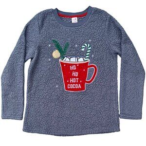 Secret Treasures Size S (4-6) Christmas Sherpa Hot Cocoa Applique Sweater
